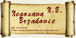 Negosava Brzaković vizit kartica